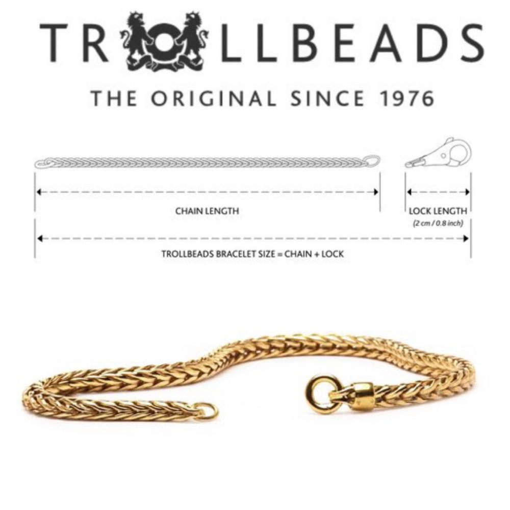 Authentic Trollbeads 14K Gold Bracelet